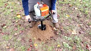 Tarière à essence 51,7 cc 63,3 cc, pelle de trous avec foret