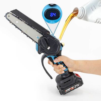 Electric Battery Chainsaw Woodworking Portable Wood Cutter Pruning Saw Mini 6 Inch Cordless Chainsaw