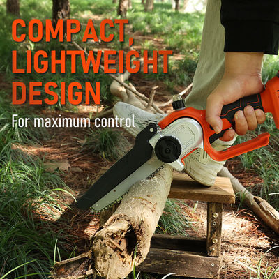 Cordless Rechargeable Mini Chainsaw 6 Inch Brushless Electric Chainsaw Battery Powered With Oiler