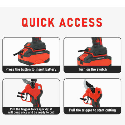 Electric Pruning Shears 45mm Brushless Motor Battery Powered Lightweight Design

