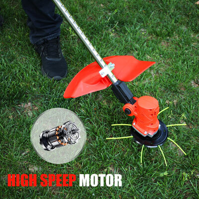 21V Brushless Cordless Grass Trimmer Lithium Battery Brush Cutter Metal Blade Electric Weed Cutter Garden Tool