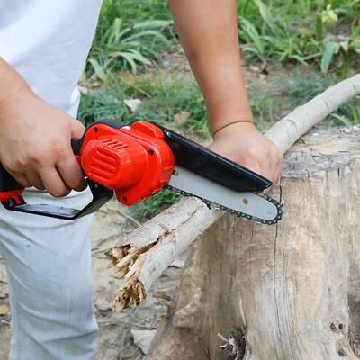 Scie à chaîne sans fil de 6 pouces avec batterie 21V sans pinceau rechargeable au lithium longue durée de vie longue taille de barre de guidage